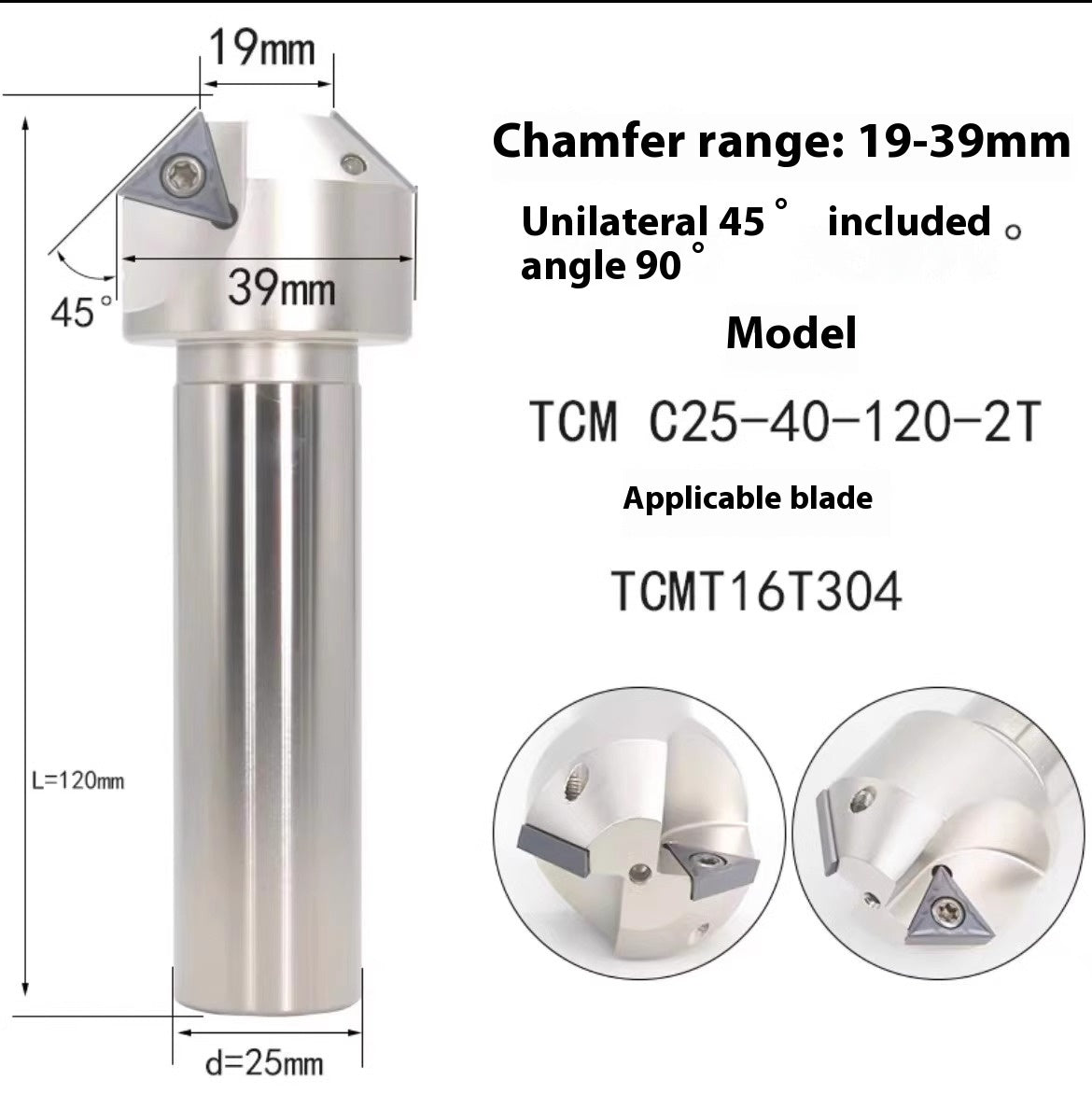 1144-Shedding type fixed-point chamfering cutter 30 degree 45 degree 60 degree chamfering cutter bar SSK/SSP/TCM/SSY/SSO/SSH Shandong Denso Pricision Tools Co.,Ltd.